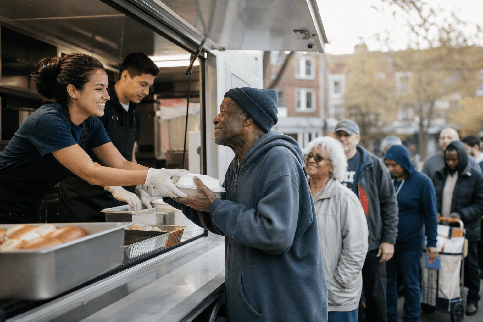 On 3rd Outreach mobile food service truck serving communities